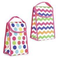 Personal Lunch Cool Bag Insulated PVC Lining Tough Velcro Closure Various Designs