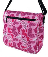 Pour Moi Large Love Heart Design Flap Over Dispatch Messenger Bag/ Baby Bag