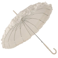 Soake Stunning Classic Plain Frilled Edge Pagoda Style Long Umbrella