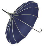 Soake Stunning Classic Ribbed Plain Pagoda Style Long Stick Umbrellas