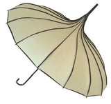 Soake Stunning Classic Ribbed Plain Pagoda Style Long Stick Umbrellas