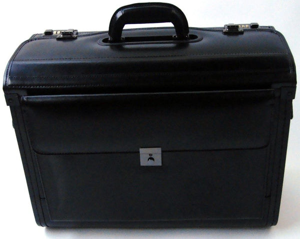 Tassia 19inch Laptop Pilot Case Bonded Leather Doctor Briefcase Flight Cabin Business Bag