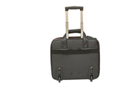Tassia Wheeled Leather Look Laptop Trolley Case 15.6 Computer Briefcase